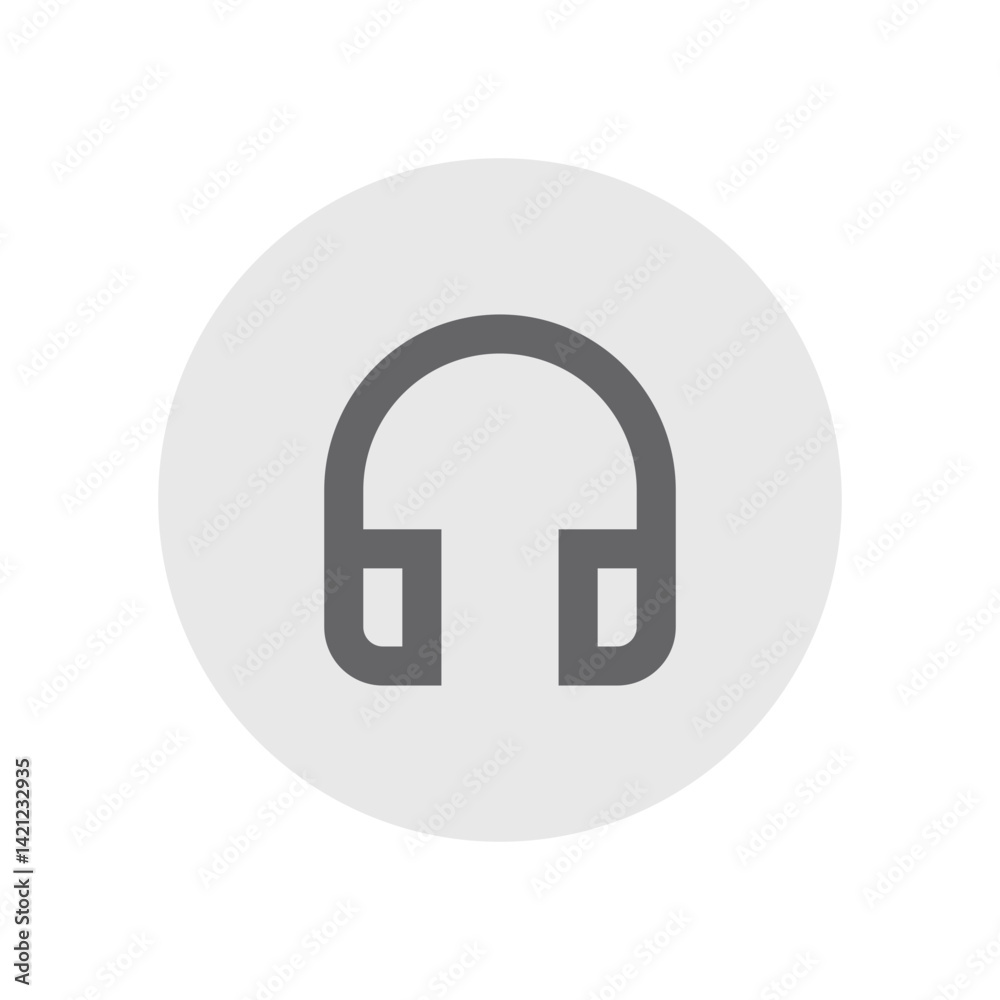 Headset Outlined Icon Headset Outlined Icon