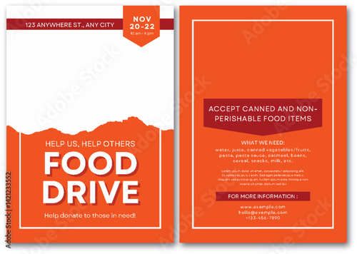 Community Food Drive Invitation to Donate Non-Perishable Items