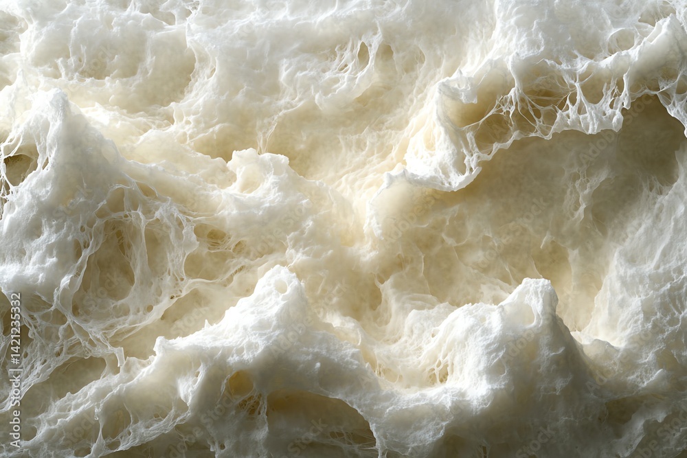 Closeup Dough Texture, Bread Making, Yeast Fermentation Closeup Dough Texture, Bread Making, Yeast Fermentation