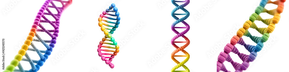 Obraz premium Vibrant DNA molecule structures