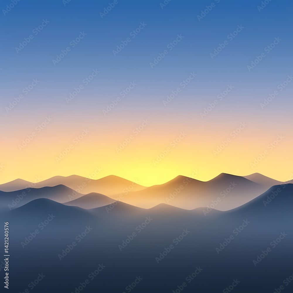 Fototapeta premium sunrise over mountains background 