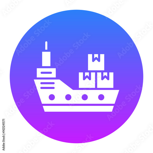 Worldwide Shipping Boat Icon