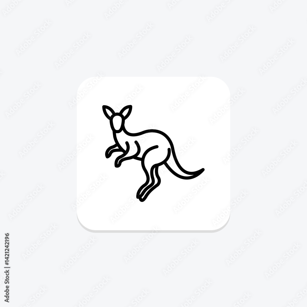 Fototapeta premium Kangaroo, vector, pixel perfect, illustrator file