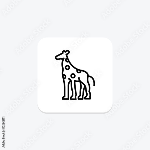 Giraffe, vector, pixel perfect, illustrator file