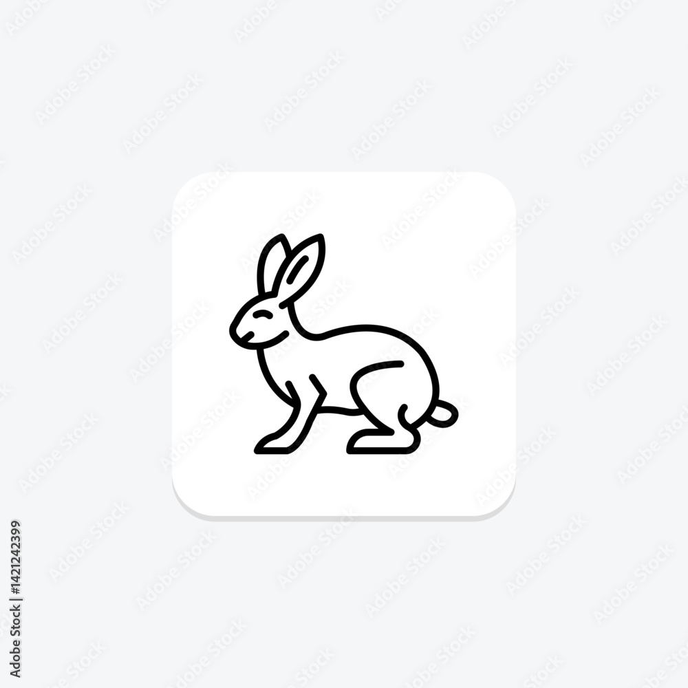 Fototapeta premium Rabbit, vector, pixel perfect, illustrator file