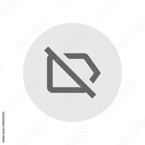 Label Off Outline