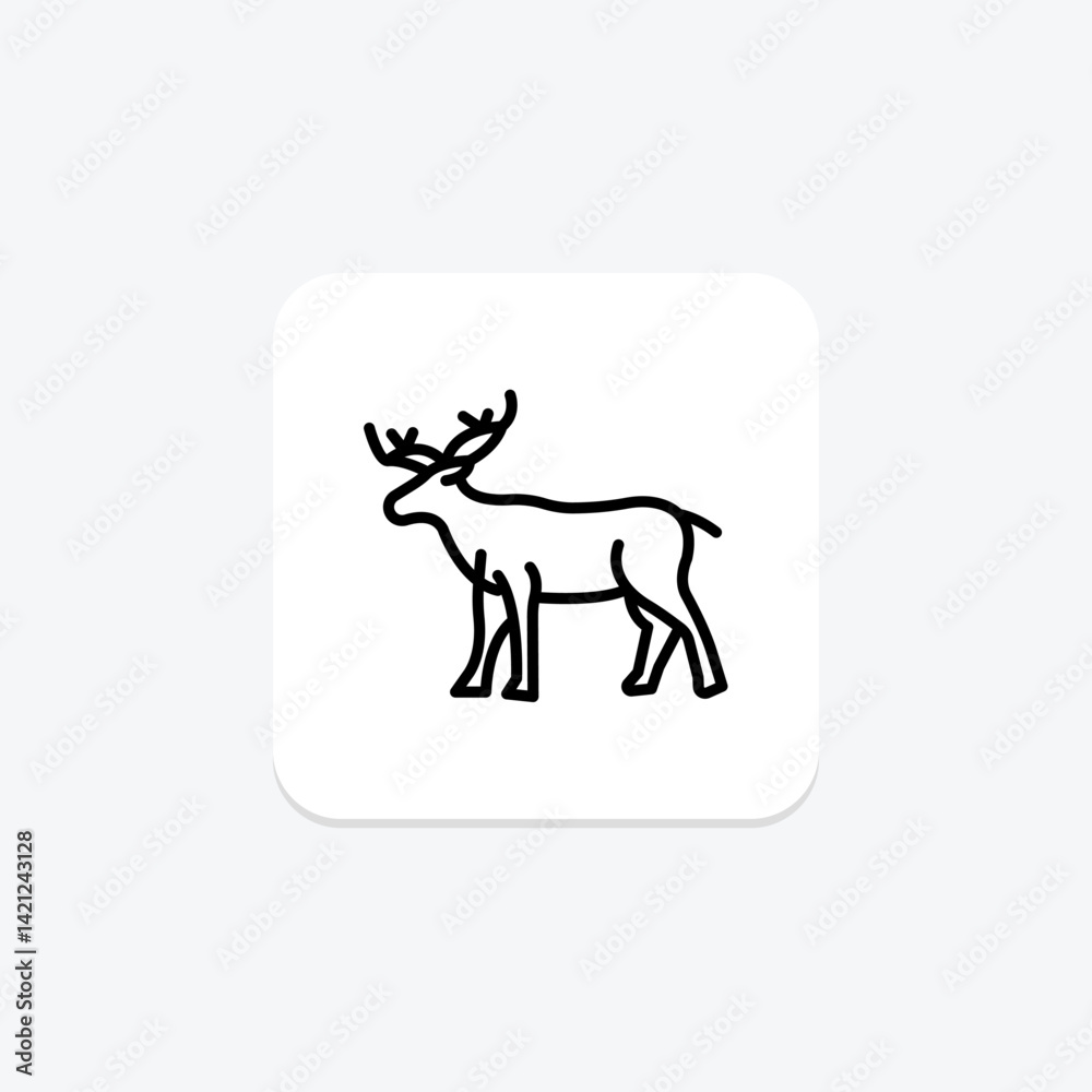 Caribou, vector, pixel perfect, illustrator file Caribou, vector, pixel perfect, illustrator file