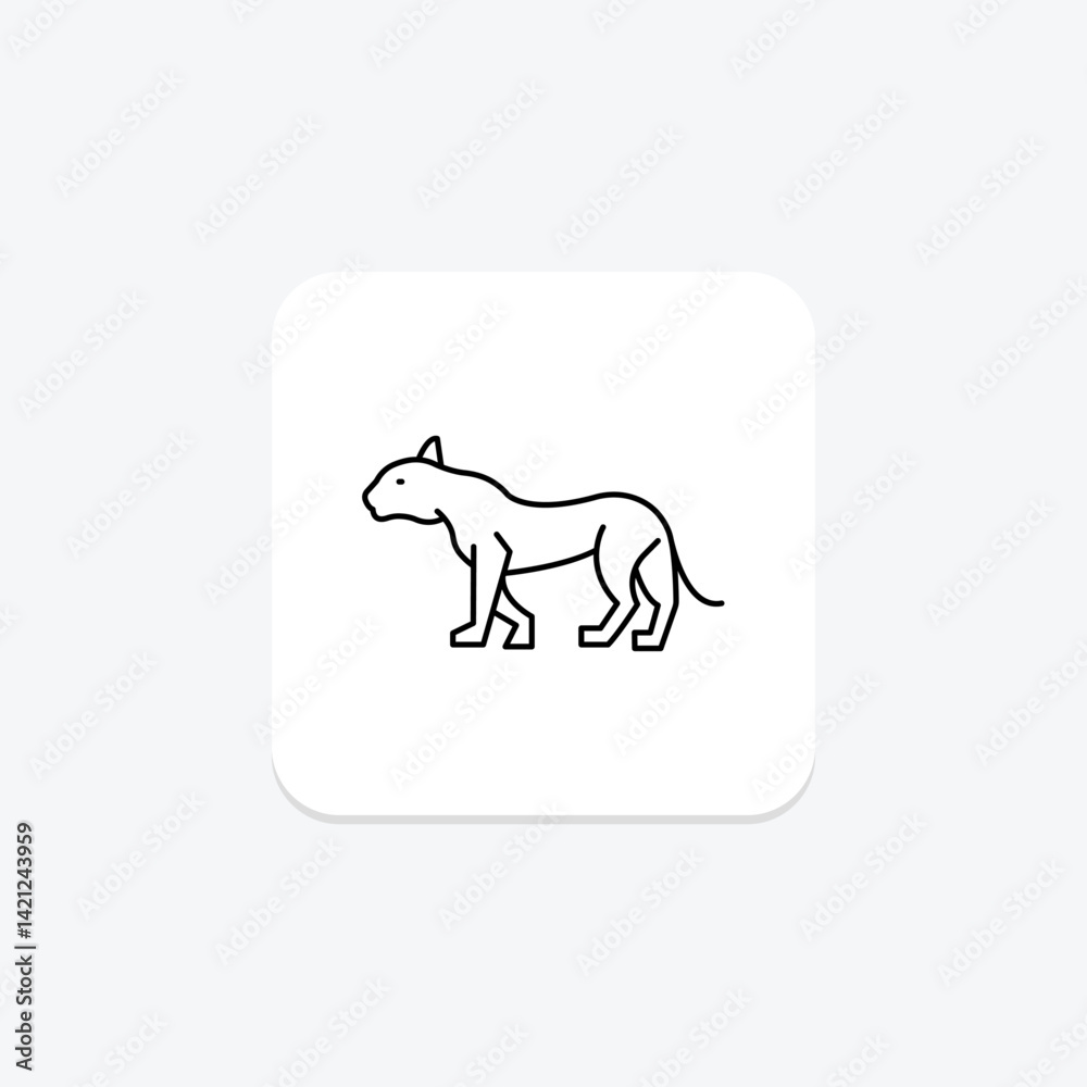 Fototapeta premium Cheetah, vector, pixel perfect, illustrator file