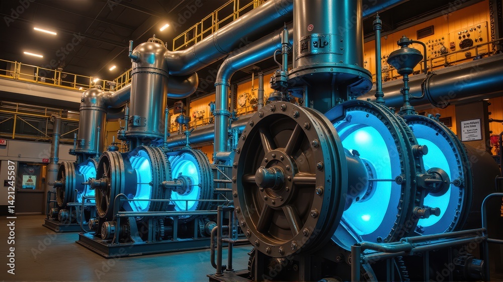 Fototapeta premium Industrial Energy Factory Machinery and Equipment