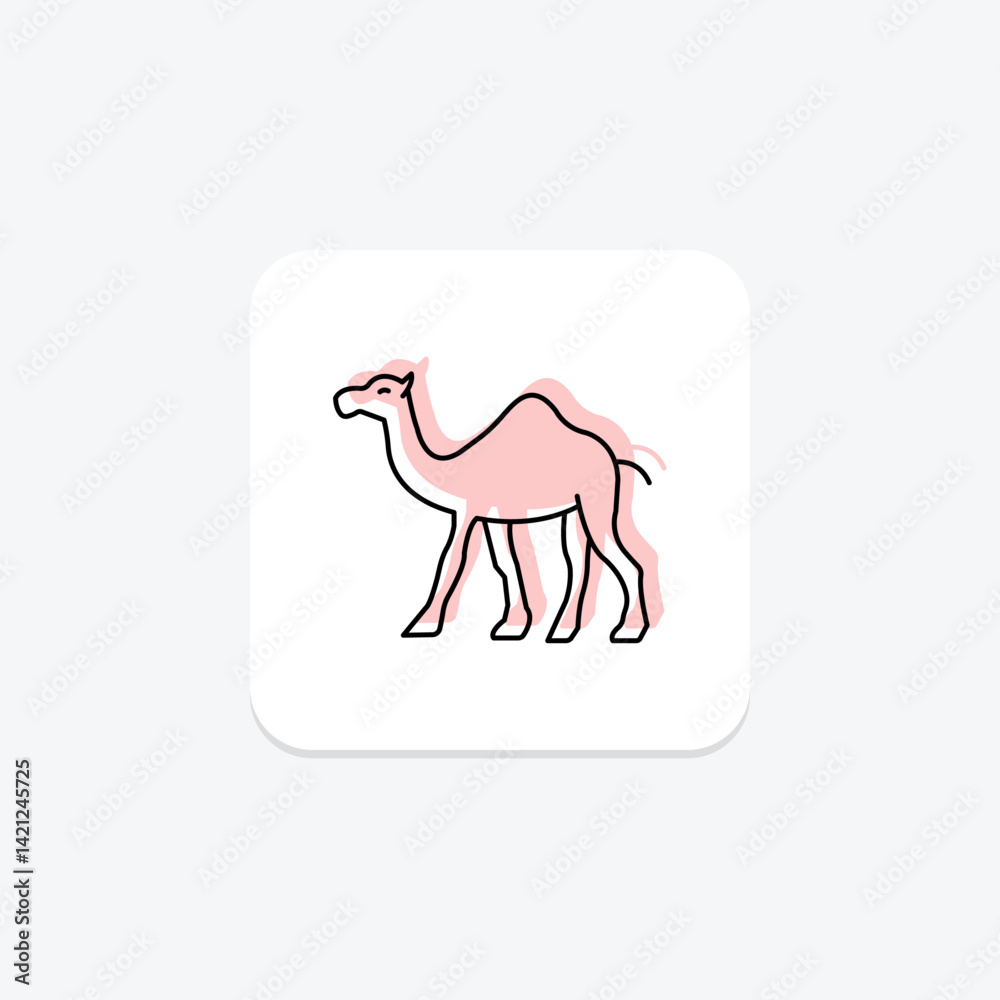 Fototapeta premium Camel, vector, pixel perfect, illustrator file