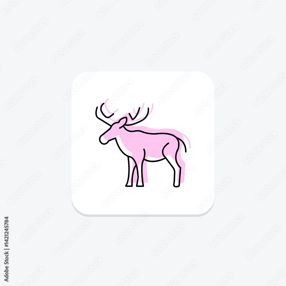 Fototapeta premium Moose, vector, pixel perfect, illustrator file