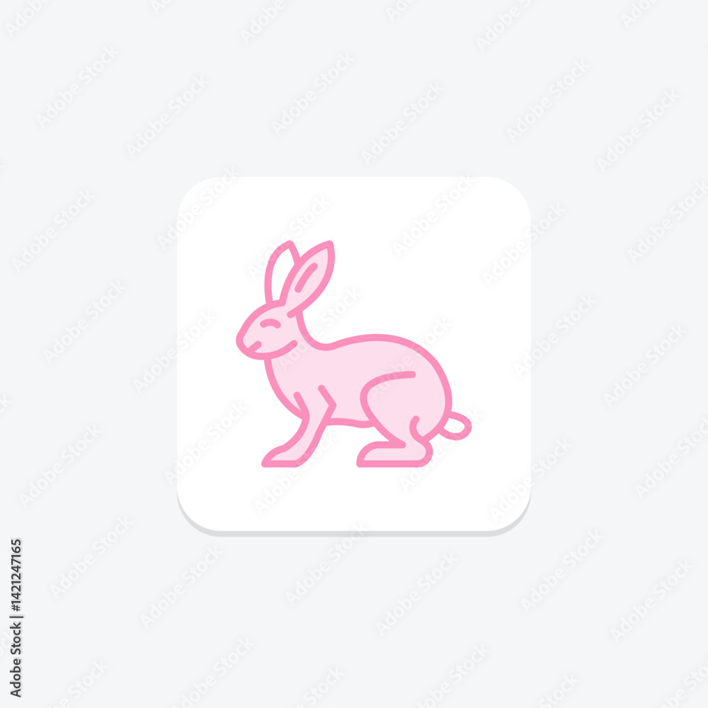 Obraz premium Rabbit, vector, pixel perfect, illustrator file