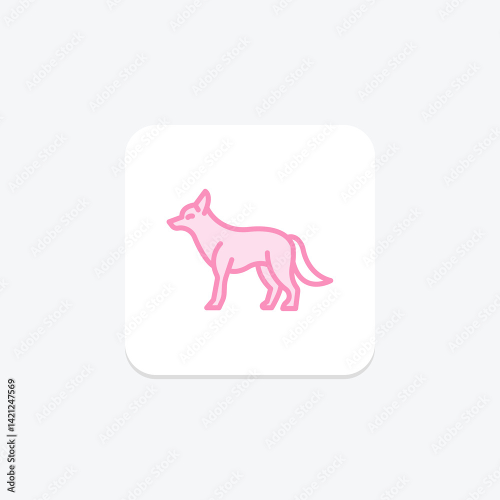 Obraz premium Coyote, vector, pixel perfect, illustrator file
