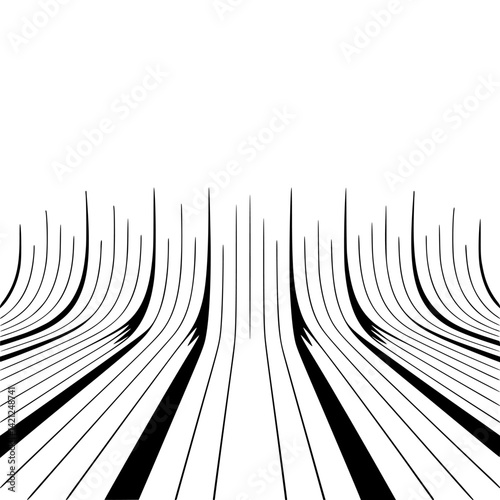 Modern Abstract Black Lines Flowing Upward - Dynamic Geometric Pattern on White Background for Digital Design