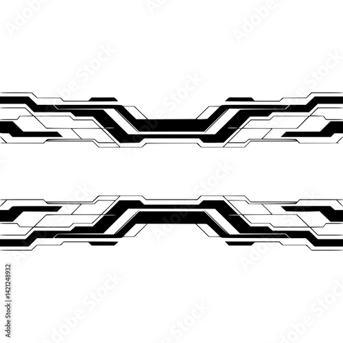 Futuristic Geometric Tech Lines Abstract Background. Clean Modern Digital Graphic Element.
