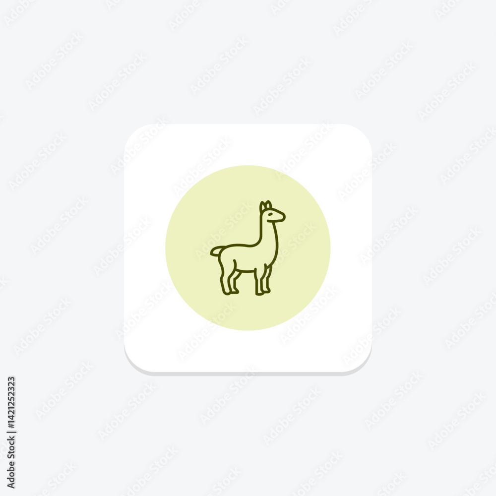 Fototapeta premium Llama, vector, pixel perfect, illustrator file