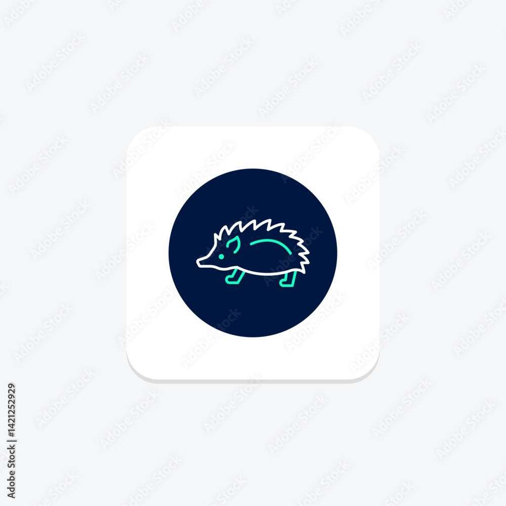 Naklejka premium Porcupine, vector, pixel perfect, illustrator file