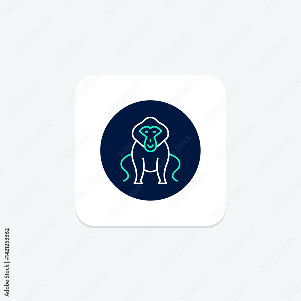 Baboon, vector, pixel perfect, illustrator file Baboon, vector, pixel perfect, illustrator file