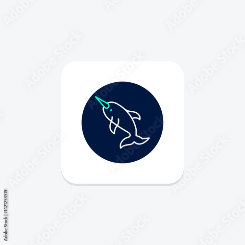 Free Download Narwhal, vector, pixel perfect, illustrator file - GFXLoad