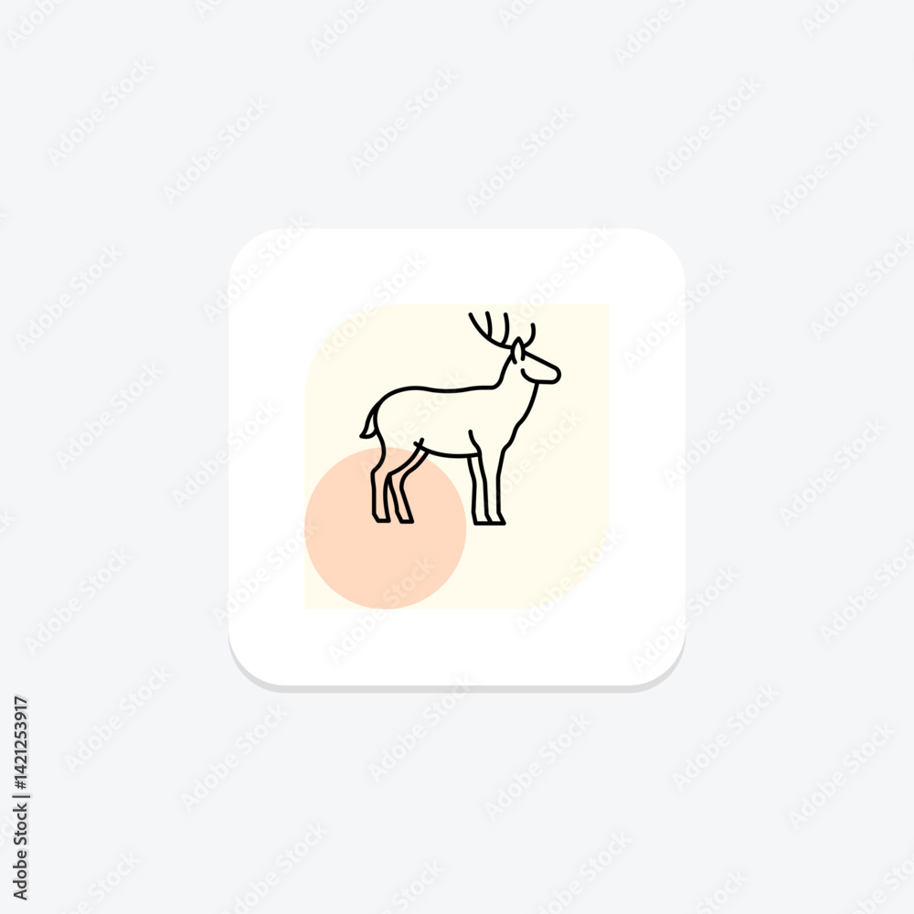 Deer, vector, pixel perfect, illustrator file Deer, vector, pixel perfect, illustrator file