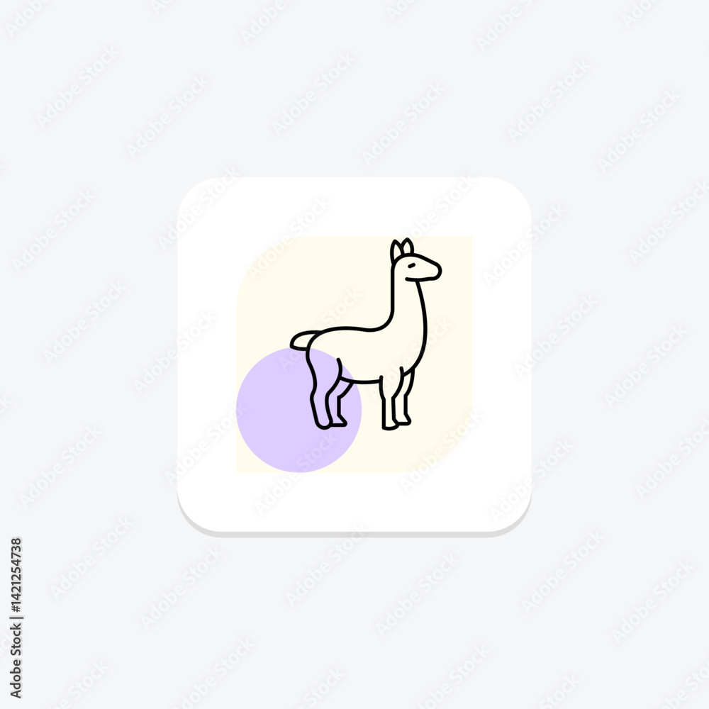 Fototapeta premium Llama, vector, pixel perfect, illustrator file