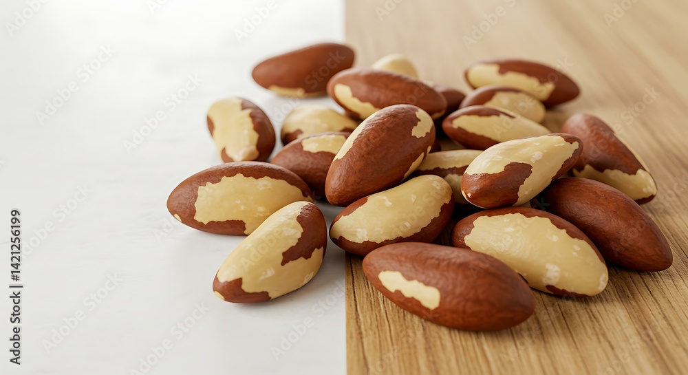 Obraz premium Castanhas do Brasil isoladas em fundo branco