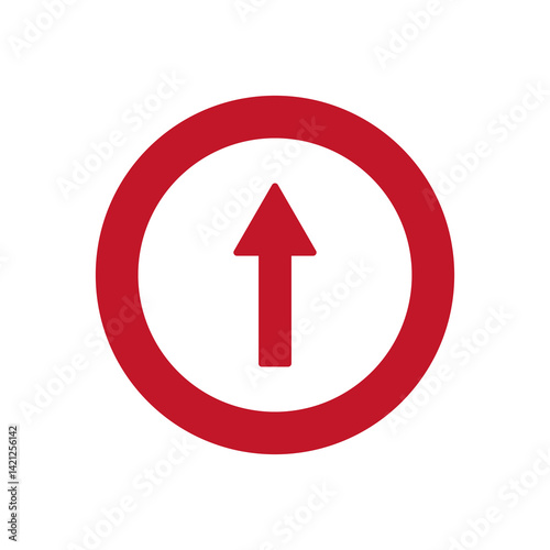 Free Download road sign with red arrow isolated - GFXLoad