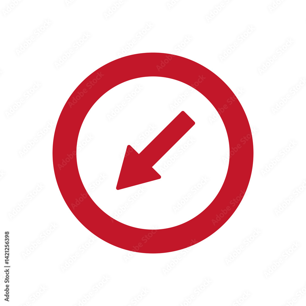 vector set of traffic signs red arrow vector set of traffic signs red arrow