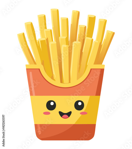 French Fries Snack Food - Vector Illustration