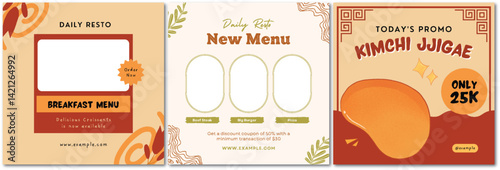 Eye-Catching Restaurant Menu and Promotion Templates with Minimalist Design