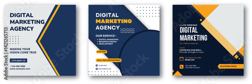 Informative Digital Marketing Agency Promotion Material with Webinar Offer