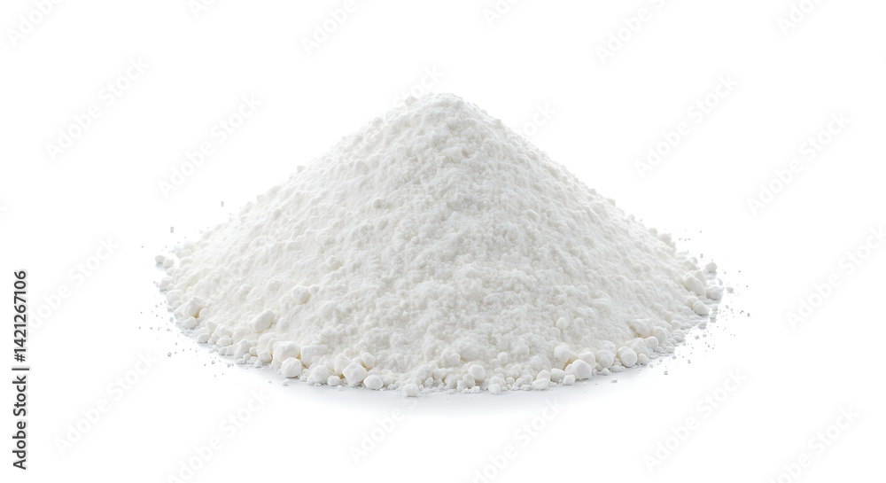 Raw cassava starch white background. Brazilian food Raw cassava starch white background. Brazilian food