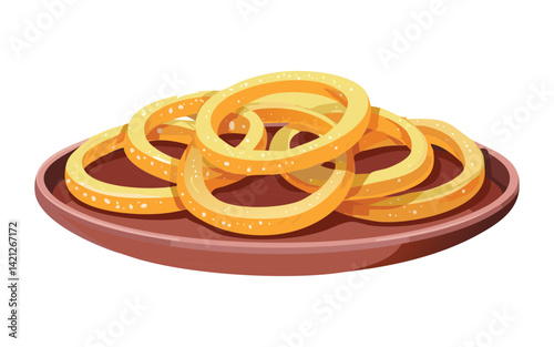 Onion Ring - Vector Illustration