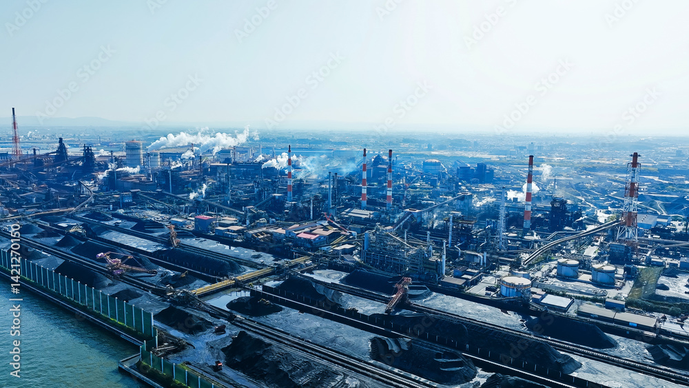 custom made wallpaper toronto digitalAerial view of steel mills and industrial areas