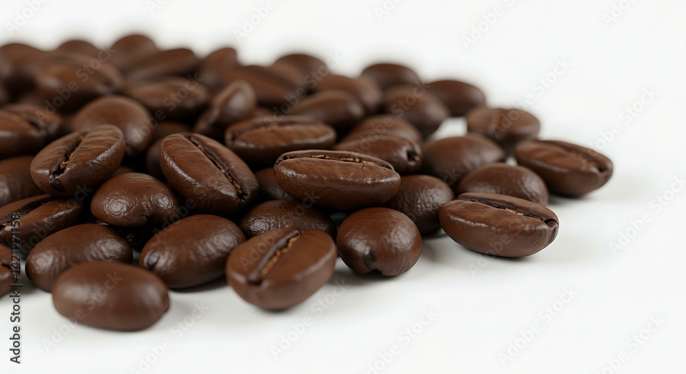 Naklejka premium Coffee beans isolated on white background