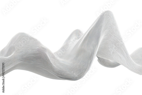 single stylized waveform visualization, abstract sound wave, clean 