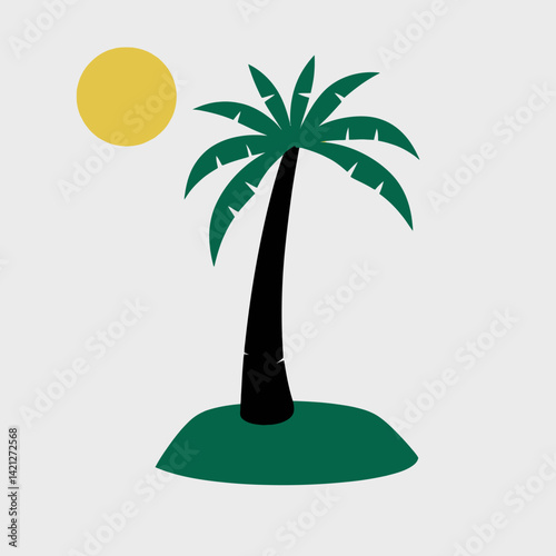 Island Paradise Warm Light vector tustratien