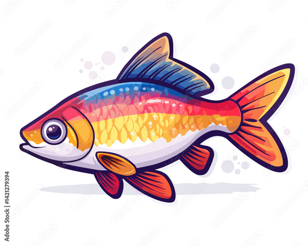 Fish icon. Cartoon of fish vector icon for web design isolated on white background Fish icon. Cartoon of fish vector icon for web design isolated on white background