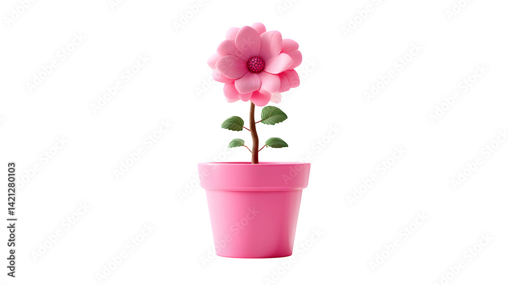 pink tulips in a pot