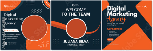 Vibrant Digital Marketing Agency Campaign with Welcome to the Team