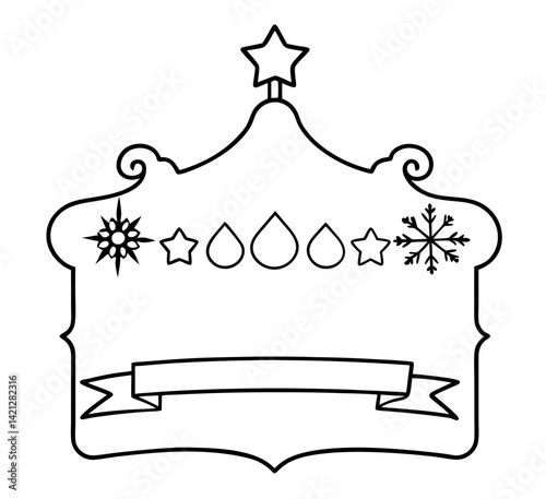 svg vector, Merry Christmas and New Year greeting themes icon, tables