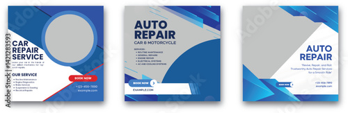 Modern Auto Repair Service Promotion Template for Cars and Motorcycles