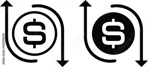 Transfer icon Simple outline logo.