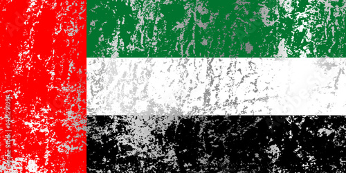 United Arab Emirates flag with grunge effect.