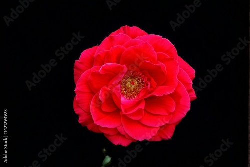 red rose with a black background