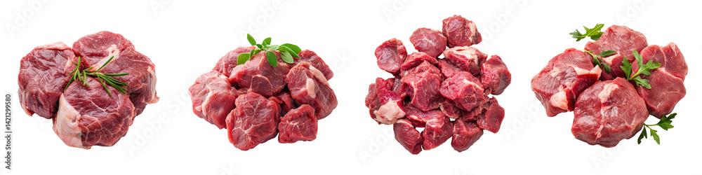 Obraz premium Fresh raw goat spleen isolated on white background