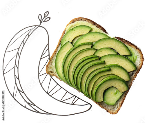 bread with avocado slices

