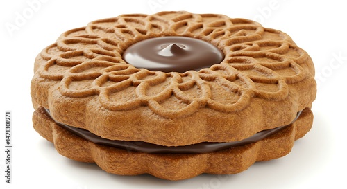 Chocolate Gingerbread Pryanik white background. Brazilian food