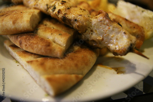 Fototapeta Naklejka Na Ścianę i Meble -  Greek souvlaki street fast food