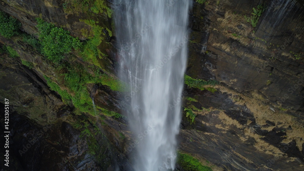 Waterfall in the nature Waterfall in the nature